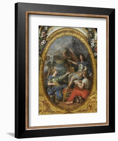 Order Restored in the Kingdom's Finances, 1662, 1680S-Charles Le Brun-Framed Giclee Print