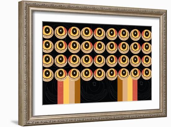 Orderly Hoot n' Stripes-Belen Mena-Framed Giclee Print