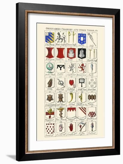 Ordinaries, Charges and their Names-Hugh Clark-Framed Art Print