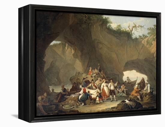 Ordinary People Having Lunch in Front of the Grotto-Pietro Fragiacomo-Framed Premier Image Canvas