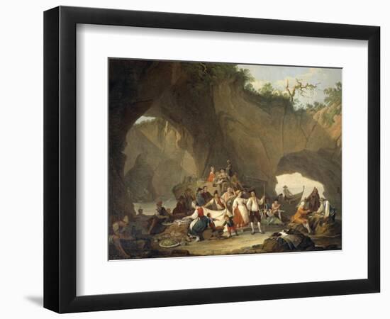 Ordinary People Having Lunch in Front of the Grotto-Pietro Fragiacomo-Framed Giclee Print