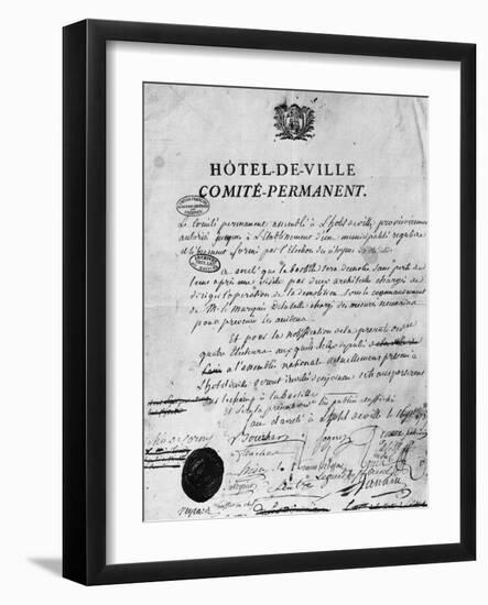Ordre de démolition de la Bastille-null-Framed Giclee Print