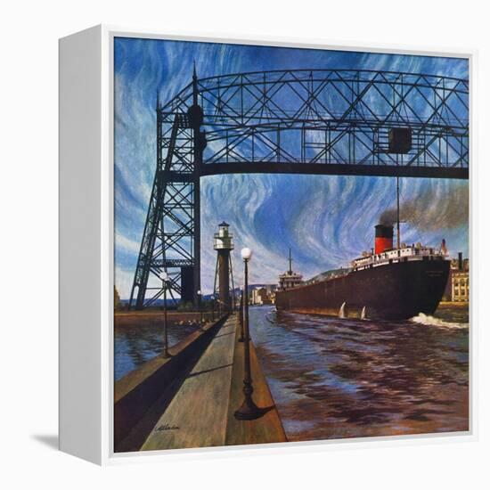 "Ore Barge," June 14, 1947-John Atherton-Framed Premier Image Canvas