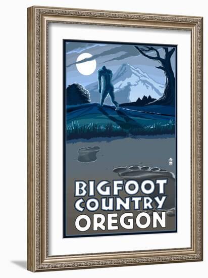 Oregon Bigfoot Country-Lantern Press-Framed Art Print