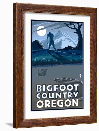 Oregon Bigfoot Country-Lantern Press-Framed Art Print