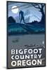 Oregon Bigfoot Country-Lantern Press-Mounted Art Print