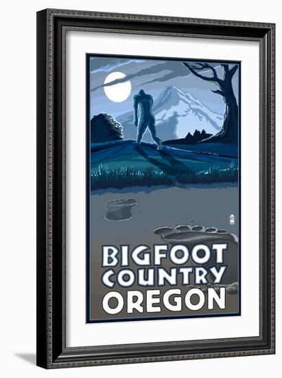 Oregon Bigfoot Country-Lantern Press-Framed Art Print