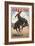 Oregon - Bucking Bronco-Lantern Press-Framed Art Print