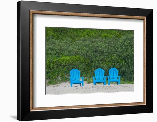 Oregon, chairs on Cannon Beach.-Jamie and Judy Wild-Framed Photographic Print