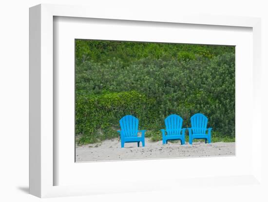 Oregon, chairs on Cannon Beach.-Jamie and Judy Wild-Framed Photographic Print