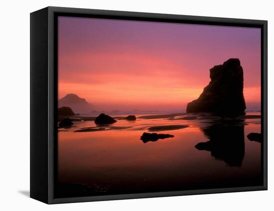 Oregon Coast at Sunset, USA-Marilyn Parver-Framed Premier Image Canvas