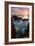 Oregon Coast - Rocky Cove and Sunset-Lantern Press-Framed Art Print