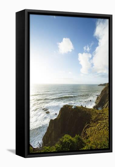 Oregon Coast Trail. Oswald West State Park, OR-Justin Bailie-Framed Premier Image Canvas