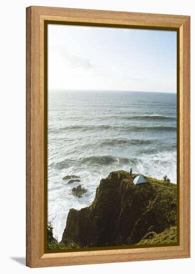 Oregon Coast Trail. Oswald West State Park, OR-Justin Bailie-Framed Premier Image Canvas