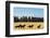 Oregon, Columbia River Basin, Deschutes River Basin, metal sculpture of mustangs in field-Alison Jones-Framed Photographic Print