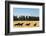 Oregon, Columbia River Basin, Deschutes River Basin, metal sculpture of mustangs in field-Alison Jones-Framed Photographic Print