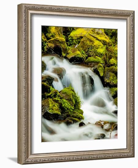 Oregon, Columbia River Gorge Scenic Area, Wahkeena Falls-Richard Duval-Framed Photographic Print