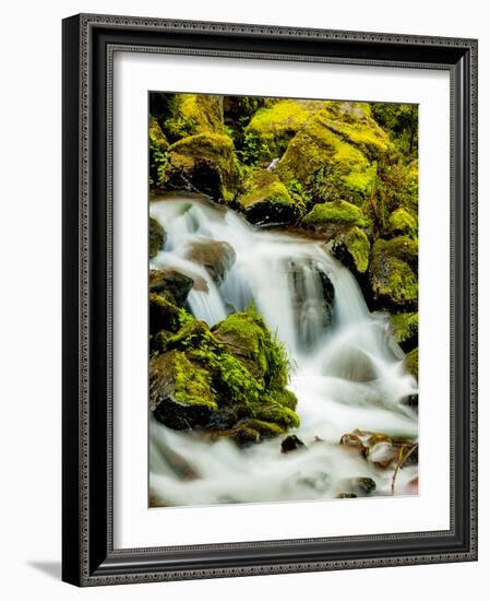 Oregon, Columbia River Gorge Scenic Area, Wahkeena Falls-Richard Duval-Framed Photographic Print