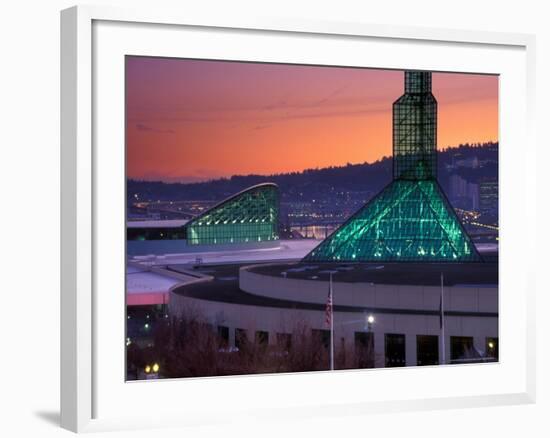 Oregon Convention Center at Sunset, Portland, Oregon, USA-Janis Miglavs-Framed Photographic Print