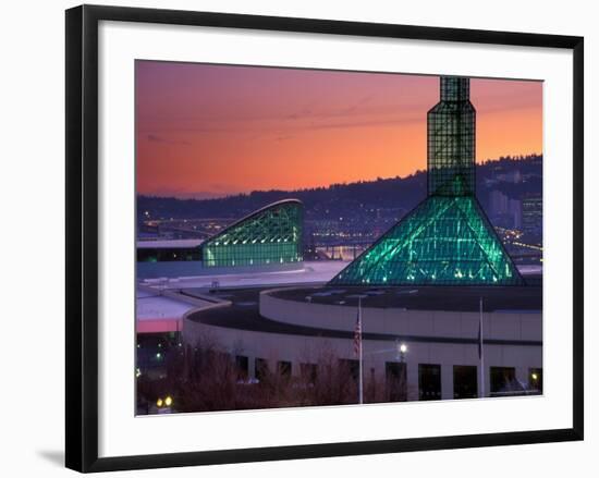 Oregon Convention Center at Sunset, Portland, Oregon, USA-Janis Miglavs-Framed Photographic Print