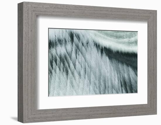 Oregon, Devil's Punchbowl Sna. Abstract Patterns in Beach Sand-Don Paulson-Framed Photographic Print