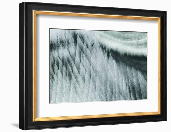 Oregon, Devil's Punchbowl Sna. Abstract Patterns in Beach Sand-Don Paulson-Framed Photographic Print