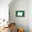 Oregon - Home State - White on Green-Lantern Press-Framed Stretched Canvas displayed on a wall