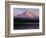 Oregon. Mount Hood NF, sunset light reddens north side of Mount Hood with first snow of autumn-John Barger-Framed Photographic Print