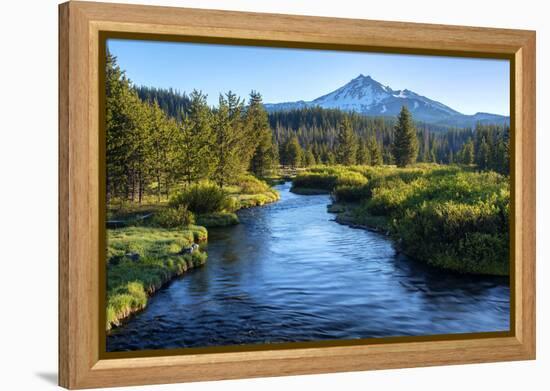 Oregon. Mt. Bachelor and Deschutes River-Jaynes Gallery-Framed Premier Image Canvas