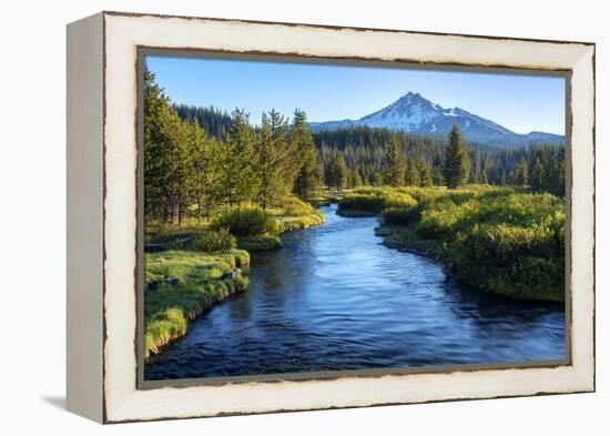 Oregon. Mt. Bachelor and Deschutes River-Jaynes Gallery-Framed Premier Image Canvas