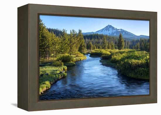 Oregon. Mt. Bachelor and Deschutes River-Jaynes Gallery-Framed Premier Image Canvas