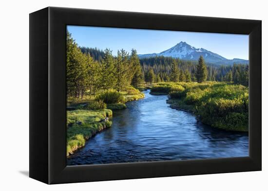 Oregon. Mt. Bachelor and Deschutes River-Jaynes Gallery-Framed Premier Image Canvas