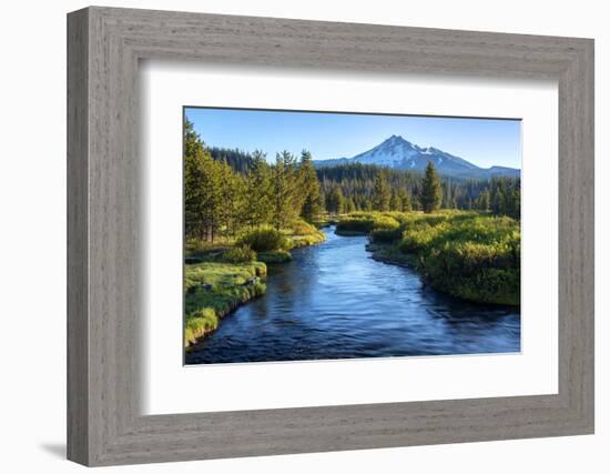 Oregon. Mt. Bachelor and Deschutes River-Jaynes Gallery-Framed Photographic Print