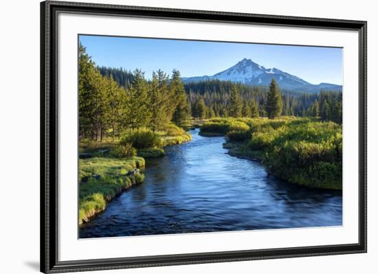 Oregon. Mt. Bachelor and Deschutes River-Jaynes Gallery-Framed Photographic Print