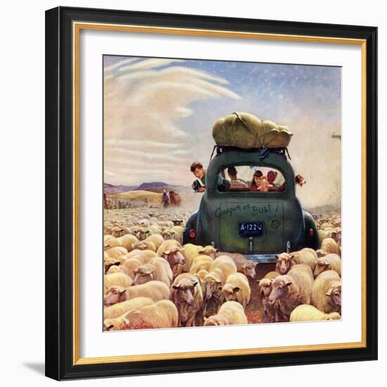 "Oregon or Bust", August 4, 1951-John Clymer-Framed Giclee Print