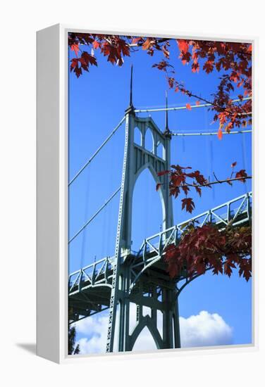 Oregon, Portland, Cathedral Park, St. John's Bridge-Rick A^ Brown-Framed Premier Image Canvas