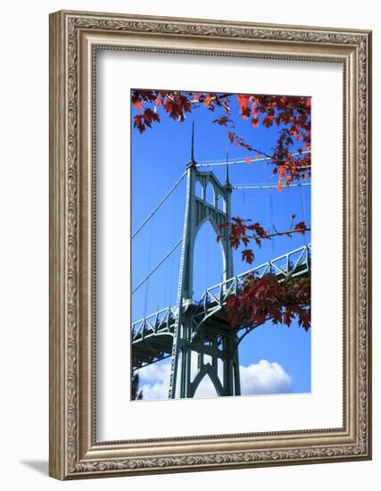 Oregon, Portland, Cathedral Park, St. John's Bridge-Rick A^ Brown-Framed Photographic Print