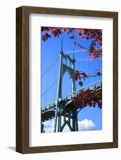 Oregon, Portland, Cathedral Park, St. John's Bridge-Rick A^ Brown-Framed Photographic Print