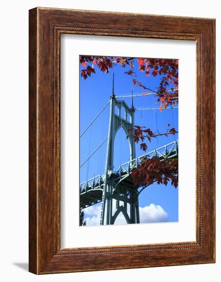 Oregon, Portland, Cathedral Park, St. John's Bridge-Rick A^ Brown-Framed Photographic Print