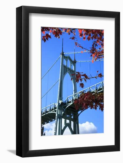 Oregon, Portland, Cathedral Park, St. John's Bridge-Rick A^ Brown-Framed Photographic Print