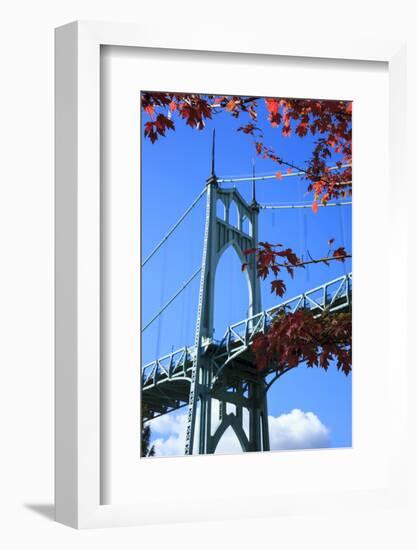 Oregon, Portland, Cathedral Park, St. John's Bridge-Rick A^ Brown-Framed Photographic Print