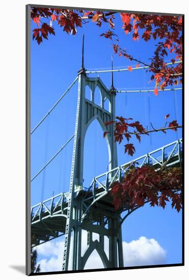 Oregon, Portland, Cathedral Park, St. John's Bridge-Rick A^ Brown-Mounted Photographic Print