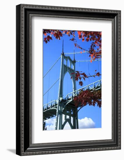 Oregon, Portland, Cathedral Park, St. John's Bridge-Rick A^ Brown-Framed Photographic Print