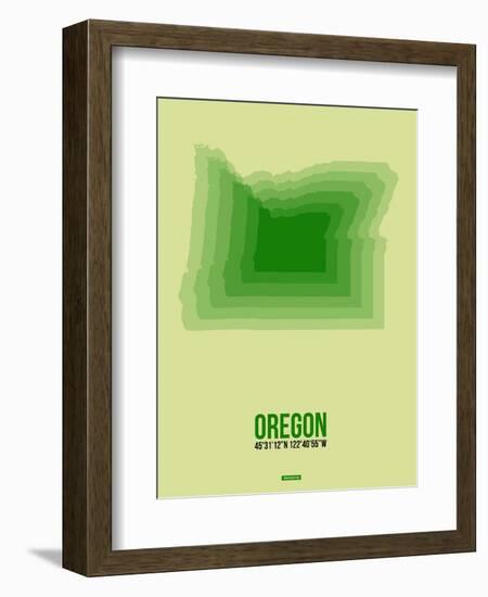 Oregon Radiant Map 3-NaxArt-Framed Art Print