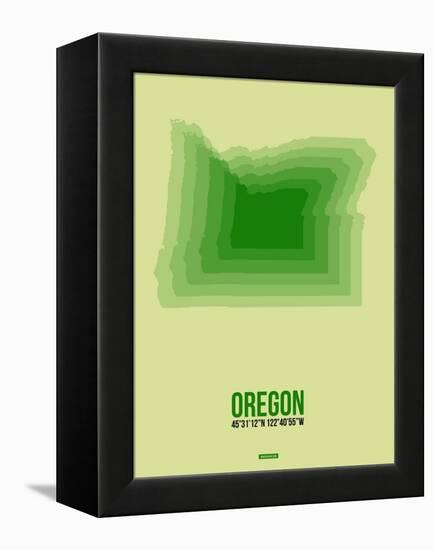 Oregon Radiant Map 3-NaxArt-Framed Stretched Canvas