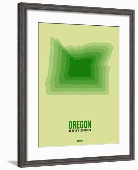 Oregon Radiant Map 3-NaxArt-Framed Art Print