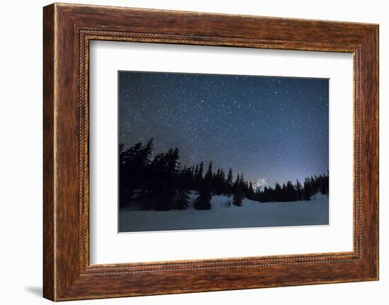 Oregon's Mt Hood, as Seen from Nearby Mirror Lake-Ben Coffman-Framed Photographic Print