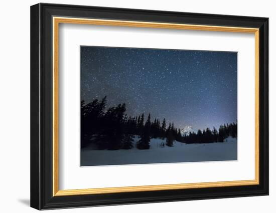 Oregon's Mt Hood, as Seen from Nearby Mirror Lake-Ben Coffman-Framed Photographic Print