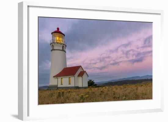 Oregon's Oldest Lighthouse at Cape Blanco State Park, Oregon Usa-Chuck Haney-Framed Photographic Print