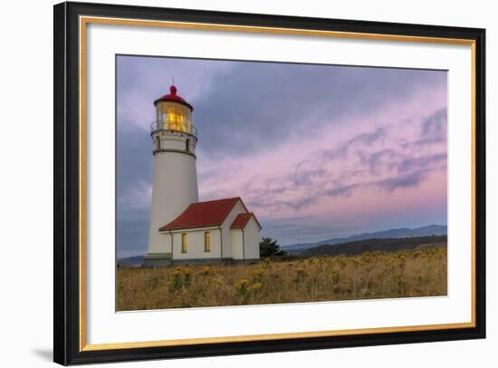 Oregon's Oldest Lighthouse at Cape Blanco State Park, Oregon Usa-Chuck Haney-Framed Photographic Print